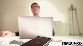 I Didn’t Wear Any Underclothes at Work This day! Denis Marti & Karina King for SinfulXXX