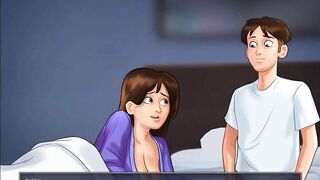 I screw my stepmom and fill her twat until it overflows / Summertime Saga