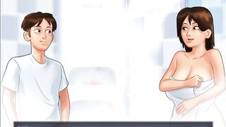 I screw my stepmom and fill her twat until it overflows / Summertime Saga