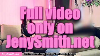 Jeny Smith enticed a dude and made him see her masturbate with a toy in her cunt.