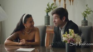 Newly Wed Pair Put On A Show For Their Witnesses..