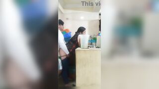 Maid drilled by her boss, my wife nearly caught us