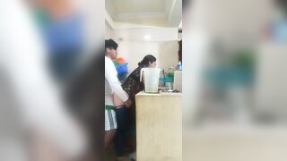 Maid drilled by her boss, my wife nearly caught us