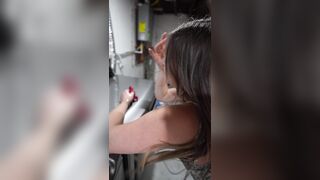 Sorority angel gets drilled in the basement