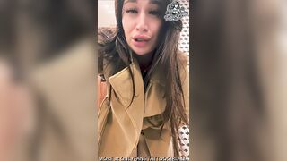 Risky Play with My Twat Leads to a Squirt in the Mall Bath