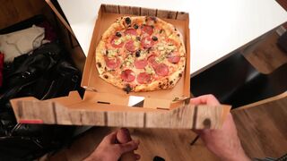 Nikas delivery bang with pizza delivery dude