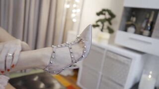 Jasmin rougexxx with a gorgeous foot solo