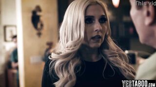 Large breasts curvy blond mother I'd like to fuck gets pounded by older spouse and large schlong stepson