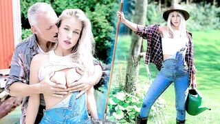 Farmhand Stepdaughter Gets Railed Raw by Hung 60yo Stepdaddy Bull – This guy Bangs Me Way Harder Than My Pathetic Spouse Ever Could!