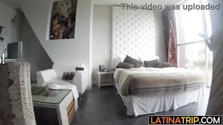 Lascivious Latina drank giant ramrod and enjoyed coarse twat banging