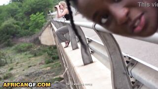 Super Taut Black Vagina Pounded POV By Large White Jock Boyfriend Outdoors