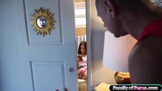 Stepdad walks in on his tiny stepdaughter Juniper Ren masturbating on a vid of him.To make it even greater amount akward that babe takes his large ramrod in her throat
