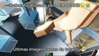 Ruthur foi TORADO pelo PIROCONE EM CÂMERA!!! Últimas imagens antes da tragédia...