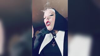 Tina Snua Enrols At The Nunnery! Nasty Nun Smokes A Cork 100 Cigarette - Come Corrupt Me Father!