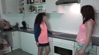 Lesbo Women From France Playing with Large Toy