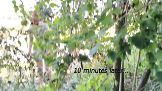 Got caught during the time that I was screwing a charming beauty in the woods (dialogues in Italian)