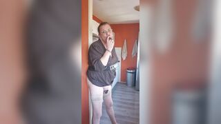 Enjoying a cigar whilst enjoying my sextoy