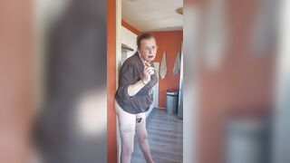 Enjoying a cigar whilst enjoying my sextoy