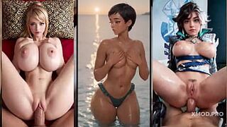 Ai ravenous Siren achieves explosive orgasm in vivid Generated cg hot Pov compilation - Ai Porn Cuties have sex. Rule34 Porno Episode