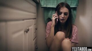 Preggo redhead teen gets railed by her boyfriends large cock step daddy