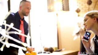 Older large boobs golden-haired cheats on love rat with room service - MOMMY XXX