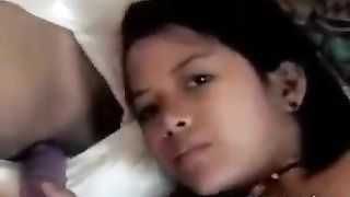 Lesbo bitches using strap on toys to fuck each other