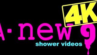 Sexy blonde sister takes a hot Shower in 4K