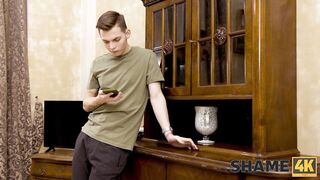 SHAME4K. Angela mother I'd like to fuck screwed into unshaved snatch for stealing jewelry