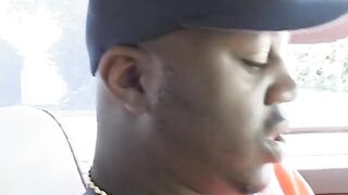 Youthful brunette hair with merry melons rides an black dude in daybed