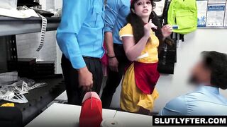 Pixie Smalls getting her small body used by those pervy officers