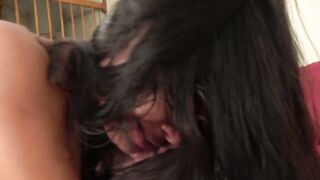 Despairing Amateurs sexy Latin babe mommy and hawt redhead get their taut cunts fucked hard by large hard shlong.