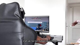 Sucking my step-bro Penis During the time that This guy Plays Videogames