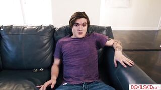 Stepmom Sophia Locke is ready to train her stepson how to bang safely out of condoms. The chap is sucking her large melons whilst banging her cunt.