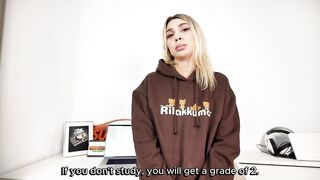 step bro helps step sis with math homework in swap for sex!