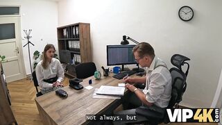 VIP4K. Youthful student Funky City takes out a loan for the 1st time.