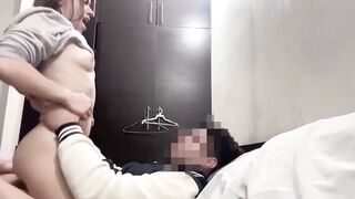 eighteen-YEAR-OLD SLIM ROOMMEATE PASSIONATELY DESTROYS A HARD ROD OUT OF A FUCKING-RUBBER