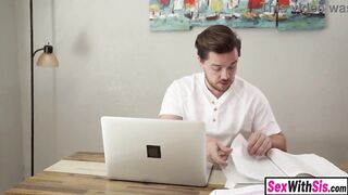Concupiscent Latin babe mother I'd like to fuck step sister bangs her large penis step brother during class