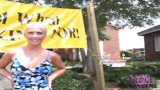 Awesome Alana Gets Stripped in Risk Flashing Spots