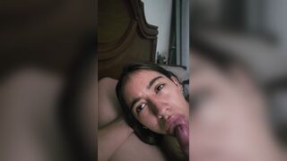 Latin chick stepsister sucks massive dong