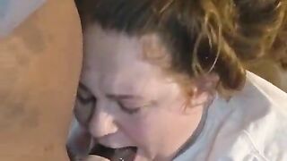 Bam is a large ebony gobbling dom super sloppy blow job with a facial