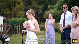 BRIDE4K. Wedding ritual sex with hot golden-haired bride, dogging and wax play