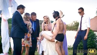 BRIDE4K. Wedding ritual sex with hot golden-haired bride, dogging and wax play