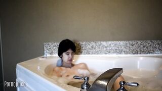 Oriental Girl Takes a Bubble Washroom Starring Alexandria Wu