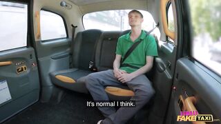 Female Fake Taxi - I EDUCATE him how to lose his VIRGINITY in the back of my taxi
