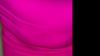 Mama Crossdresser Madison dressing in hot outfits with haunch high pantyhose nylons and heels and walks around showing off teasing