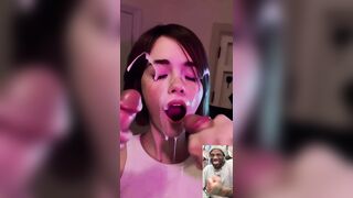 Ellie Gets Sprayed With Cum, Velma Facial, AI Generated, Compilation