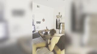Breasty mother I'd like to fuck Honey rides giant Shlong untill creampie