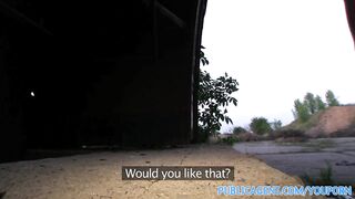 PublicAgent Katia is take to a shelter and drilled hard by a large wang
