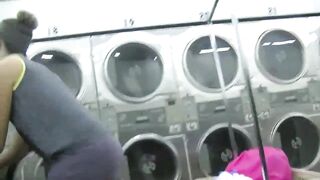 Sucking Ebony Knob At College Laundromat!!! Pt1 SHEER