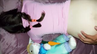 Oh, oh! Dad, not my little ass! I'm staying home to take care of my stepdaughter at night 'coz my wife goes to work!